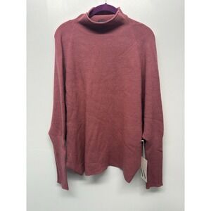 New Worthington Women's Heirloom Rose High‎ Neck Long Sleeve Sweater Size XL #43